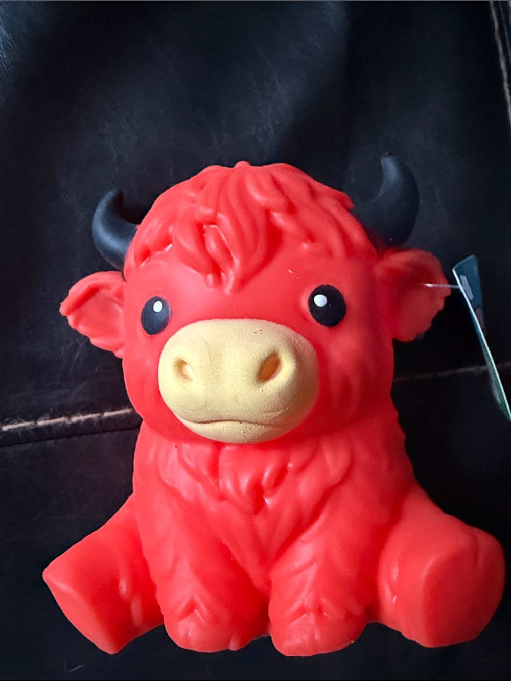 New Squeeezy Red Highland Cow Plush-Style Squeezable Toy